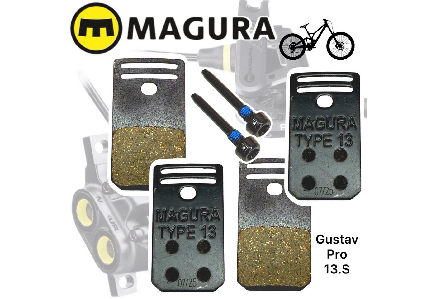 Magura Scheibenbremse Magura Gustav Pro 2.0 Scheibenbremsen Bremsbeläge 13.S Sport Magura Scheibenbremse Magura Gustav Pro 2.0 Scheibenbremsen Bremsbeläge 13.S Sport von Magura