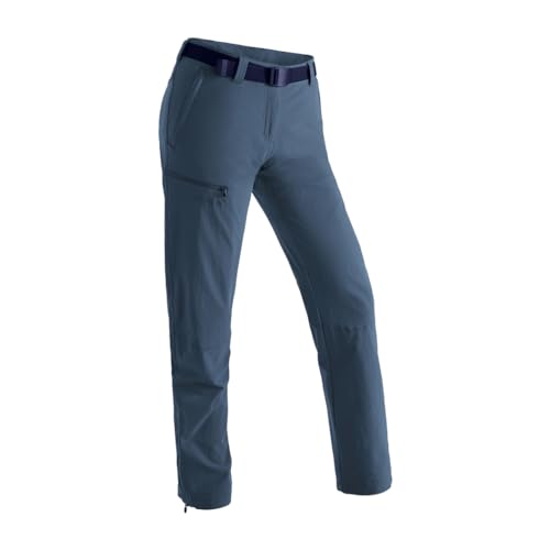 Maier Sports Inara Slim, Damen Wanderhose, Wasserabweisende Outdoorhose für Trekking und Hiking, Enganliegender Schnitt, PFC-frei, mSTRETCH pro 4 & Dryprotec, Blau, 46 (W38/L32) von Maier Sports