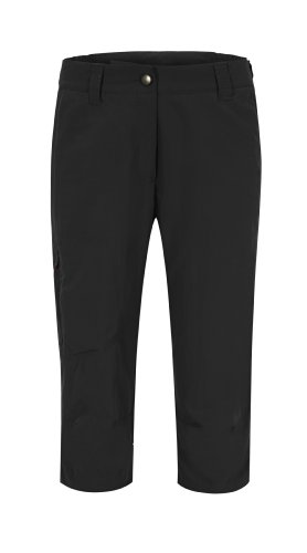 MAIER SPORTS Damen Funktions-Capri Neckar aus 100% PA, Funktionshose/ Outdoorhose/ Wanderhose/ Caprihose, Schwarz (Black/900), Gr. 34 von Maier Sports