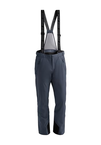 Maier Sports Anton 2, Herren Skihose, Wasserdichte Schneehose mit Hosenträgern, Stretchmaterial und verstellbarer Bund, PFC-frei, mTHERM Wattierung & mTEX Wetterschutz, Grau, Gr. 118 (W42/L36) von Maier Sports