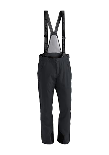 Maier Sports Anton 2, Herren Skihose, Wasserdichte Schneehose mit Hosenträgern, Stretchmaterial und verstellbarer Bund, PFC-frei, mTHERM Wattierung & mTEX Wetterschutz, Schwarz, Gr. 25 (W35/L30) von Maier Sports