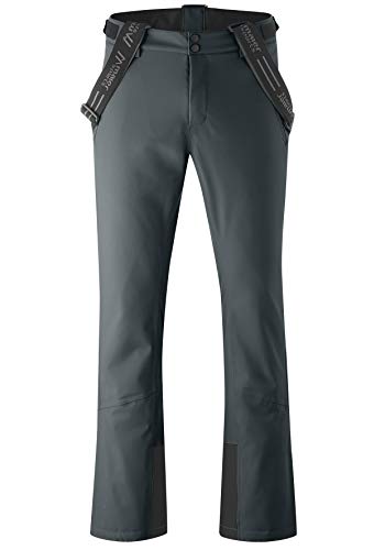 Maier Sports Anton Slim, Enganliegende Herren Skihose, Wasserdichte Schneehose, Stretchmaterial und verstellbarer Bund, PFC-frei, mTHERM Wattierung & mTEX Wetterschutz, Grau, Gr. 54 (W36/L32) von Maier Sports