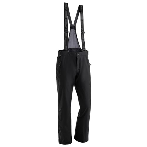 Maier Sports Anton Light, Leichte Herren Skihose, Wasserdichte Schneehose mit Hosenträgern, Stretchmaterial und verstellbarer Bund, PFC-frei, mTEX Wetterschutz, Schwarz, Gr. 33 (W53/54/L32) von Maier Sports