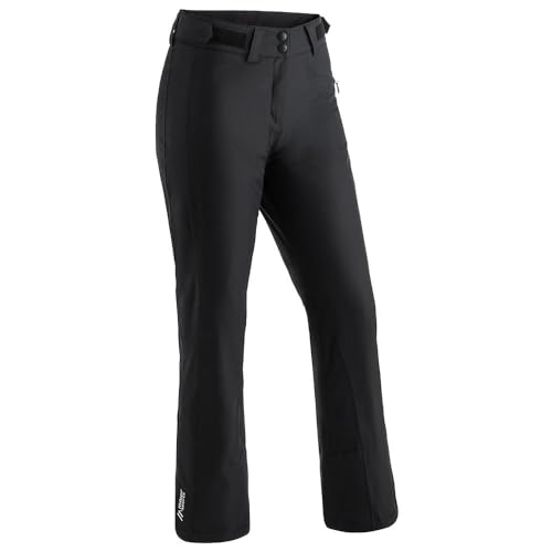 Maier Sports Beate, Damen Skihose, Wasserdichte Schneehose, Schützender Schneefang und verstellbarer Bund, PFC-frei, mTHERM Wattierung & mTEX Wetterschutz, Schwarz, Gr. 36 (W27/28/L31) von Maier Sports