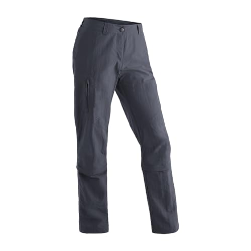 Maier Sports Fulda, Damen Wanderhose, Wasserabweisende Outdoorhose für unterschiedliche Aktivitäten, Praktische Zipp-off-Funktion, Dryprotec Technologie, Grau, 40 (W31/L31) von Maier Sports