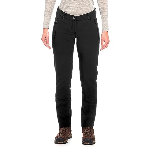 Maier Sports Helga Slim, Warme Damen Wanderhose, Wasserabweisende Outdoorhose für Trekking und Hiking, Enganliegender Schnitt, PFC-frei, mSTRETCH pro 2 & Dryprotec-Technologie, Schwarz, 48 (W40/L32) von Maier Sports