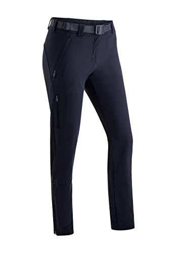 Maier Sports Lana Slim, Damen Wanderhose, Wasserabweisende Outdoorhose für Trekking und Hiking, Enganliegender Schnitt, PFC-frei, mSTRETCH pro 4 & Dryprotec, Blau, 44 (W35/L32) von Maier Sports