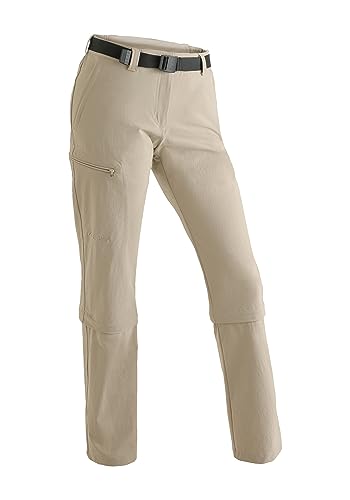 Maier Sports Damen Hose Arolla Zip Off, beige (feather gray), 21 von Maier Sports