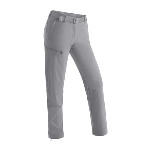 Maier Sports Inara Slim, Damen Wanderhose, Wasserabweisende Outdoorhose für Trekking und Hiking, Enganliegender Schnitt, PFC-frei, mSTRETCH pro 4 & Dryprotec, Grau, 38 (W30/L31) von Maier Sports