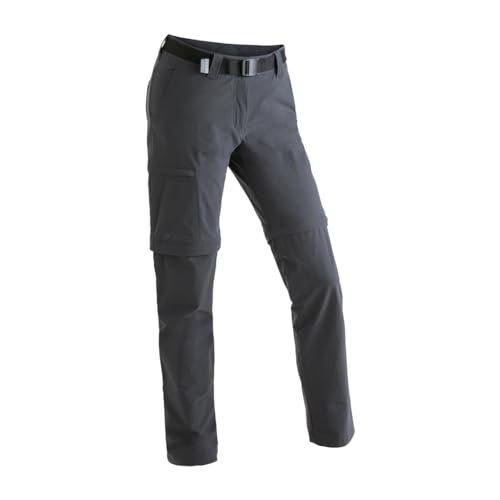 Maier Sports Inara Slim Zip, Damen Wanderhose, Wasserabweisende Hose für Trekking und Hiking, Enganliegender Schnitt, Zipp-off-Funktion, PFC-frei, mSTRETCH pro 4 & Dryprotec, Grau, 36 (W28/L31) von Maier Sports