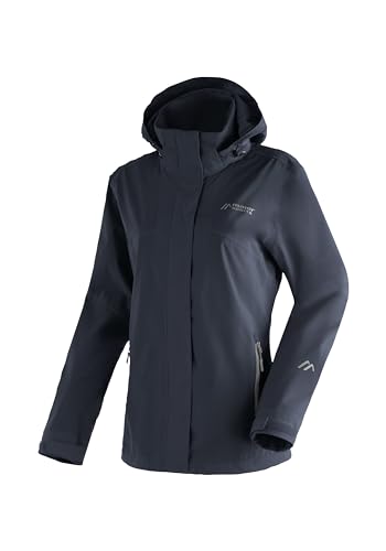 Maier Sports Metor Rec W, Damen Outdoorjacke, Wasserdichte Wanderjacke mit sportlichem Schnitt, PFC-frei, Silverplus Netzfutter & mTEX Wetterschutz, Dunkelblau, 36 von Maier Sports