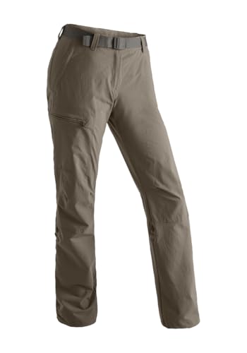 Maier Sports Lulaka, Damen Wanderhose, Wasserabweisende Outdoorhose für Trekking und Hiking, PFC-frei, mSTRETCH pro 4 & Dryprotec, Rollup-Funktion, Braun, 25 (W42/L30) von Maier Sports