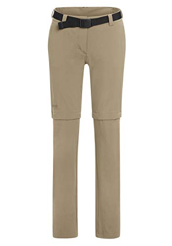 Maier Sports Damen NATA 2 Wanderhose Bermuda-Zipp-Off, Beige (Coriander), 46 EU von Maier Sports