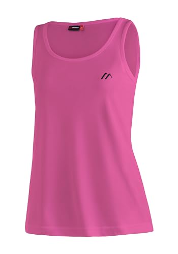Maier Sports Petra, Ärmelloses Damen T-Shirt, Outdoorshirt mit Rundhals für Wandern und Freizeit, dryprotec Technologie, Atmungsaktiv, NFC-Chip für einfaches Recycling, Pink, 36 von Maier Sports