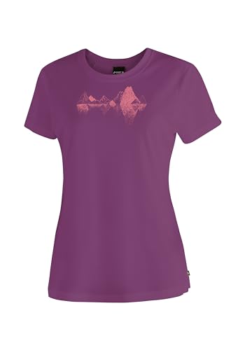 Maier Sports Tilia Pique W, Damen T-Shirt, Funktionsshirt mit Rundhals für Wandern und Freizeit, dryprotec Technologie, Atmungsaktiv, NFC-Chip für einfaches Recycling, Violett, 36 Maier Sports Tilia Pique W, Damen T-Shirt, Funktionsshirt mit Rundhals für Wandern und Freizeit, dryprotec Technologie, Atmungsaktiv, NFC-Chip für einfaches Recycling, Violett, 36 von Maier Sports