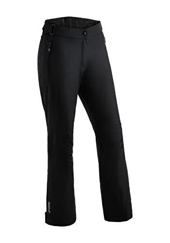 Maier Sports Resi 2, Damen Skihose, Wasserdichte Schneehose, Schützender Schneefang und verstellbarer Bund, PFC-frei, mTHERM Wattierung & mTEX Wetterschutz, Schwarz, Gr. 18 (W27/28/L29) von Maier Sports