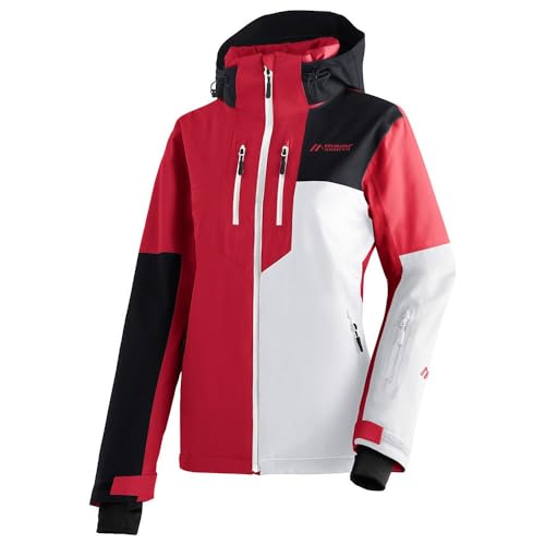 Maier Sports Manzaneda, Warme Damen Skijacke, Wasserdichte Winterjacke mit 2-Wege-Stretch, mTEX Wetterschutz und mTHERM für hohen Wärmerückhalt, PFC-frei, Rot, 36 von Maier Sports