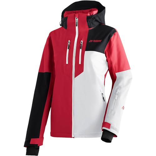 Maier Sports Manzaneda, Warme Damen Skijacke, Wasserdichte Winterjacke mit 2-Wege-Stretch, mTEX Wetterschutz und mTHERM für hohen Wärmerückhalt, PFC-frei, Rot, 46 von Maier Sports