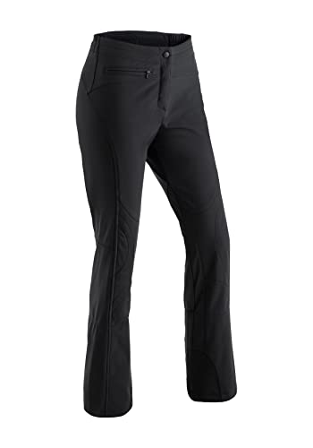 Maier Sports Marie, Enganliegende Damen Skihose, Wasserabweisende Softshell Schneehose, Stretchmaterial und verstellbarer Bund, PFC-frei, stormprotec-Technologie, Schwarz, Gr. 38 (W29/L31) von Maier Sports