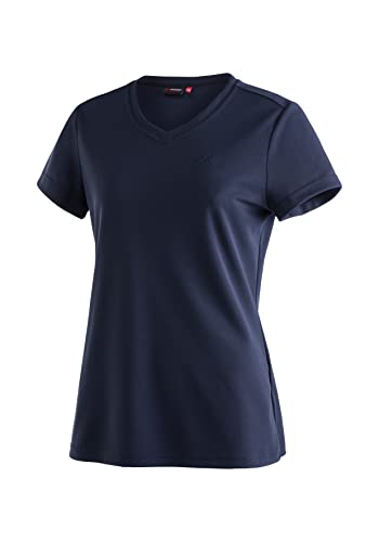 Maier Sports Damen T-Shirt Trudy, einfarbiges Kurzarm Piqué-Shirt, Night Sky, 38 von Maier Sports