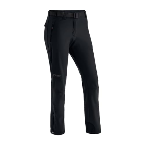 Maier Sports Tech Pants W, Warme Damen Wanderhose, Wasserabweisende Softshell-Outdoorhose für Trekking und Hiking, PFC-frei, mSTRETCH pro 2 & stormprotec-Technologie, Schwarz, 34 (W26/L31) von Maier Sports