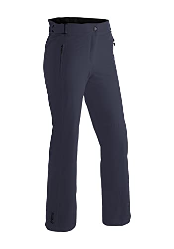 Maier Sports Vroni Slim, Enganliegende Damen Skihose, Wasserdichte Schneehose, Stretchmaterial und verstellbarer Bund, PFC-frei, mTHERM Wattierung & mTEX Wetterschutz, Blau, Gr. 40 (W31/L31) von Maier Sports