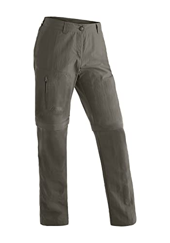 Maier Sports Damen Zip-Off Wanderhose Nicole, Lange Outdoor-Hose, Trekkinghose mit abnehmbaren Beinen, Teak, 44 von Maier Sports