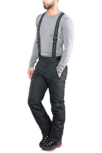 Maier Sports Corban T, Herren Skihose, Wasserdichte Schneehose mit Hosenträgern, Stretchmaterial und verstellbarer Bund, PFC-frei, mTHERM Wattierung & mTEX Wetterschutz, Schwarz, 28 (W42/L31) von Maier Sports