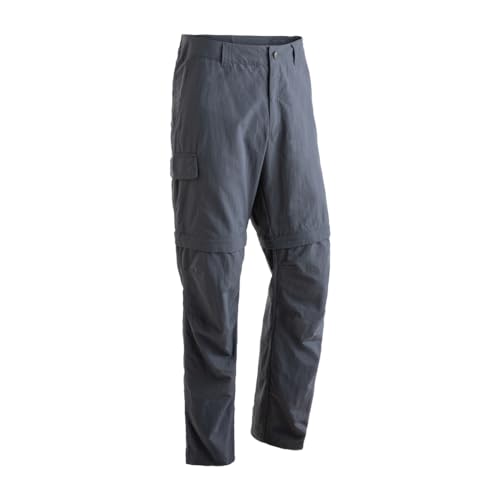 Maier Sports Trave, Herren Wanderhose, Wasserabweisende Outdoorhose für Trekking und Hiking, Praktische Zipp-off-Funktion, Dryprotec Technologie, PFC-frei, Grau, 24 (W35/36/L30) von Maier Sports