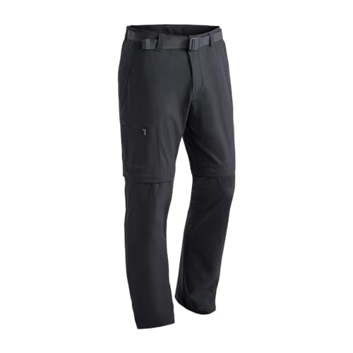 Maier Sports Tajo, Herren Wanderhose, Wasserabweisende Outdoorhose für Trekking und Hiking, Praktische T-Zipp-off-Funktion, PFC-frei, mSTRETCH pro 4 & Dryprotec, Schwarz, 106 (W36/L35) von Maier Sports