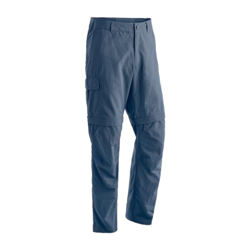 Maier Sports Trave, Herren Wanderhose, Wasserabweisende Outdoorhose für Trekking und Hiking, Praktische Zipp-Off-Funktion, Dryprotec Technologie, PFC-frei, Blau, 54 (W38/L32) von Maier Sports