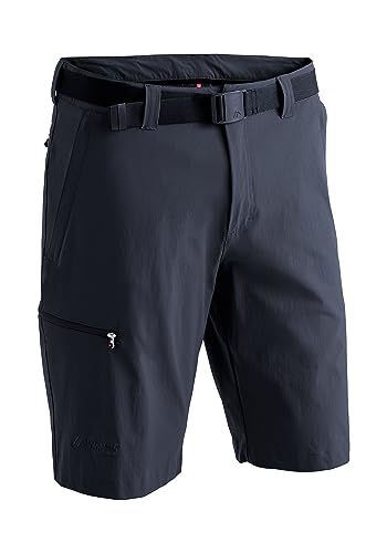 Maier Sports Huang, Kurze Herren Wanderhose, Wasserabweisende Bermuda für Trekking und Hiking, PFC-frei, mSTRETCH pro 4 & Dryprotec, Blau, 50 (W33/L32) von Maier Sports