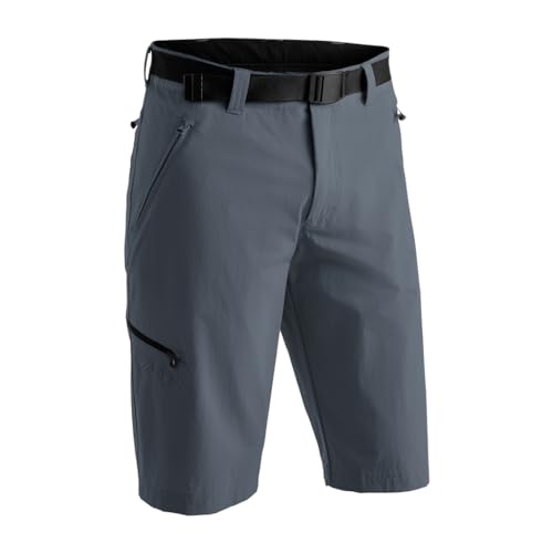 Maier Sports Nil Bermuda, Kurze Herren Wanderhose, Wasserabweisende Bermuda für Trekking und Hiking, PFC-frei, mSTRETCH pro 4 & Dryprotec, Grau, 48 (W33/L32) von Maier Sports