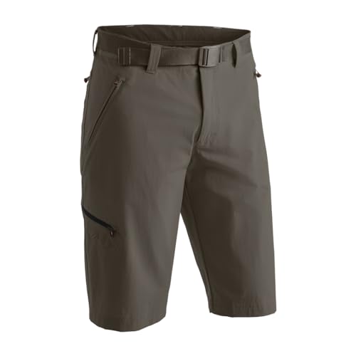 Maier Sports Nil Bermuda, Kurze Herren Wanderhose, Wasserabweisende Bermuda für Trekking und Hiking, PFC-frei, mSTRETCH pro 4 & Dryprotec, Braun, 62 (W46/47/L33) von Maier Sports