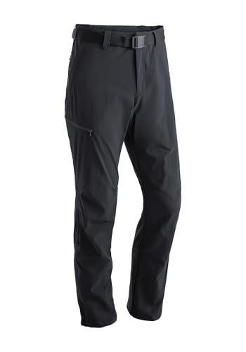 Maier Sports Nil, Herren Wanderhose, Wasserabweisende Outdoorhose für Trekking und Hiking, PFC-frei, mSTRETCH pro 4 & Dryprotec, Rollup-Funktion, Schwarz, 52 (W36/L32) von Maier Sports