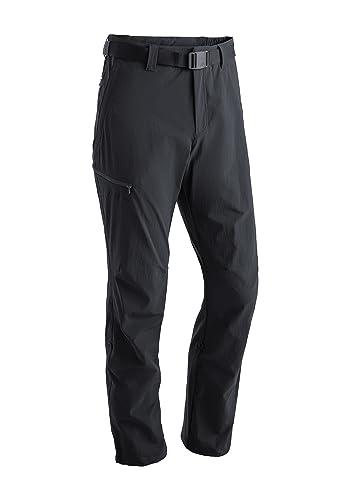 Maier Sports Nil, Herren Wanderhose, Wasserabweisende Outdoorhose für Trekking und Hiking, PFC-frei, mSTRETCH pro 4 & Dryprotec, Rollup-Funktion, Schwarz, 54 (W38/L32) von Maier Sports