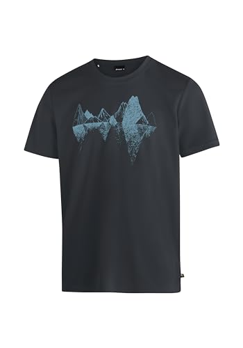 Maier Sports Tilia Pique M, Herren T-Shirt, Funktionsshirt mit Rundhals für Wandern und Freizeit, dryprotec Technologie, Atmungsaktiv, NFC-Chip für einfaches Recycling, Schwarz, XL von Maier Sports