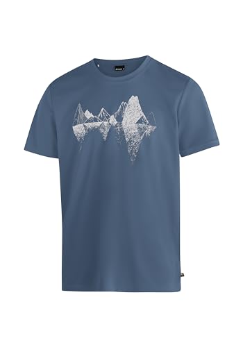 Maier Sports Tilia Pique M, Herren T-Shirt, Funktionsshirt mit Rundhals für Wandern und Freizeit, dryprotec Technologie, Atmungsaktiv, NFC-Chip für einfaches Recycling, Blau, XL von Maier Sports