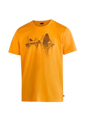 Maier Sports Tilia Pique M, Herren T-Shirt, Funktionsshirt mit Rundhals für Wandern und Freizeit, dryprotec Technologie, Atmungsaktiv, NFC-Chip für einfaches Recycling, Orange, 3XL von Maier Sports