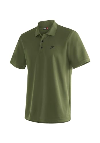 Maier Sports Ulrich, Herren Poloshirt, Leichtes Piqué-Funktionspoloshirt für Wandern und Freizeit, dryprotec Technologie, Atmungsaktiv, NFC-Chip für einfaches Recycling, Grün, S von Maier Sports