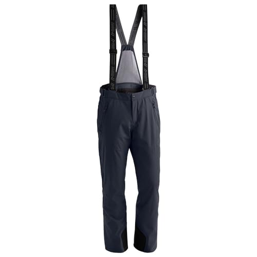 Maier Sports Anton 2, Herren Skihose, Wasserdichte Schneehose mit Hosenträgern, Stretchmaterial und verstellbarer Bund, PFC-frei, mTHERM Wattierung & mTEX Wetterschutz, Blau, Gr. 52 (W36/L32) von Maier Sports