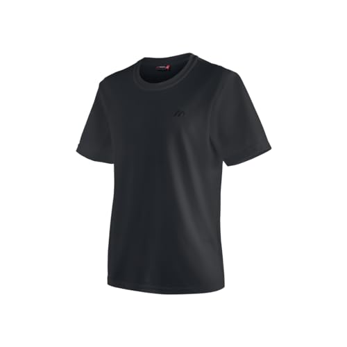 Maier Sports Walter, Herren T-Shirt, Funktionsshirt mit Rundhals für Wandern und Freizeit, dryprotec Technologie, Atmungsaktiv, NFC-Chip für einfaches Recycling, Schwarz, S von Maier Sports