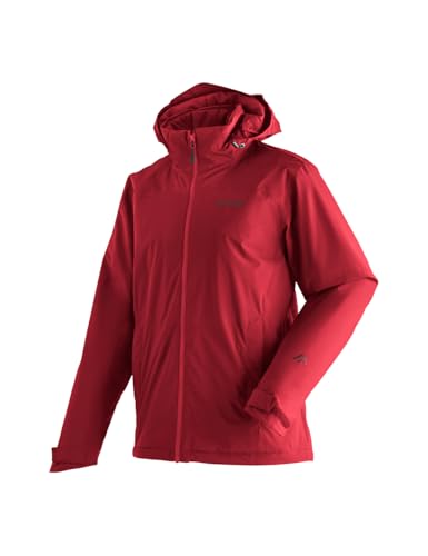 Maier Sports Metor Therm Rec M, Herren Outdoorjacke, Wasserdichte Wanderjacke mit sportlichem Schnitt, Mit mTEX Wetterschutz und und mTHERM light für hohen Wärmerückhalt, Rot, 52 von Maier Sports