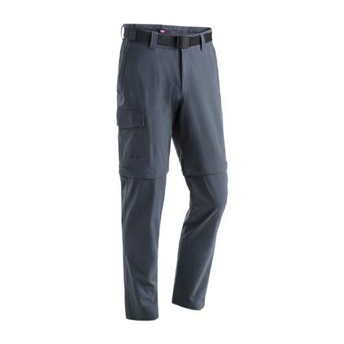 Maier Sports Torid Slim Zip, Herren Wanderhose, Wasserabweisende Outdoorhose für Trekking und Hiking, Enganliegend, Zipp-off-Funktion, PFC-frei, mSTRETCH pro 4 & Dryprotec, Grau, 56 (W39/40/L32) von Maier Sports