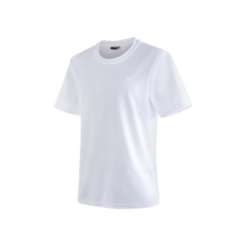 Maier Sports Walter, Herren T-Shirt, Funktionsshirt mit Rundhals für Wandern und Freizeit, dryprotec Technologie, Atmungsaktiv, NFC-Chip für einfaches Recycling, Weiß, 5XL von Maier Sports