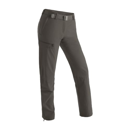 Maier Sports Inara Slim, Damen Wanderhose, Wasserabweisende Outdoorhose für Trekking und Hiking, Enganliegender Schnitt, PFC-frei, mSTRETCH pro 4 & Dryprotec, Braun, 80 (W31/L33) von Maier Sports