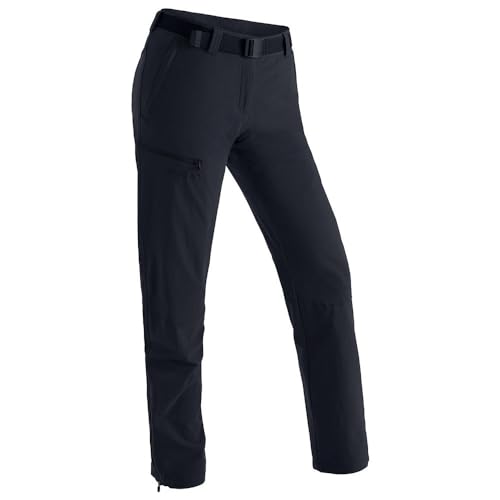 Maier Sports Inara Slim Zip, Damen Wanderhose, Wasserabweisende Hose für Trekking und Hiking, Enganliegender Schnitt, Zipp-off-Funktion, PFC-frei, mSTRETCH pro 4 & Dryprotec, Schwarz, 22 (W35/L30) von Maier Sports