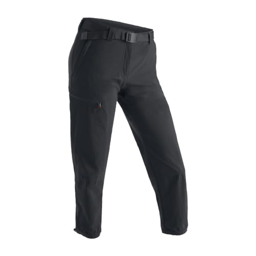 Maier Sports Lulaka 7/8, Damen Wanderhose, Wasserabweisende 7/8-Outdoorhose für Trekking und Hiking, PFC-frei, mSTRETCH pro 4 & Dryprotec, Schwarz, 36 (W27/28/L31) von Maier Sports