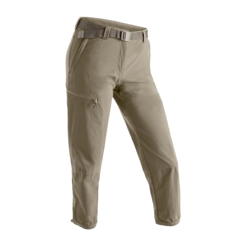 Maier Sports Lulaka 7/8, Damen Wanderhose, Wasserabweisende 7/8-Outdoorhose für Trekking und Hiking, PFC-frei, mSTRETCH pro 4 & Dryprotec, Braun, 40 (W31/L31) von Maier Sports