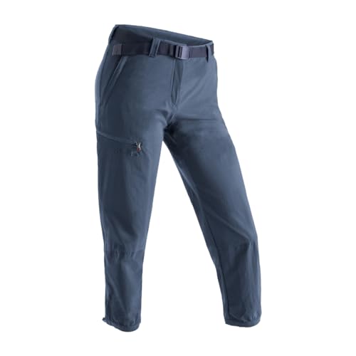 Maier Sports Lulaka 7/8, Damen Wanderhose, Wasserabweisende 7/8-Outdoorhose für Trekking und Hiking, PFC-frei, mSTRETCH pro 4 & Dryprotec, Blau, 36 (W27/28/L31) von Maier Sports